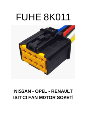 8K011 NİSSAN-OPEL-RENAULT ISITICI FAN MOTOR SOKETİ