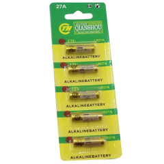 Powermaster Qianshou LR27A 12 Volt İnce 27A Alarm Pili (5'li Paket)