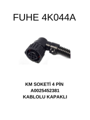 4K044A KM SOKETİ 4 PİN KABLOLU KAPAKLI