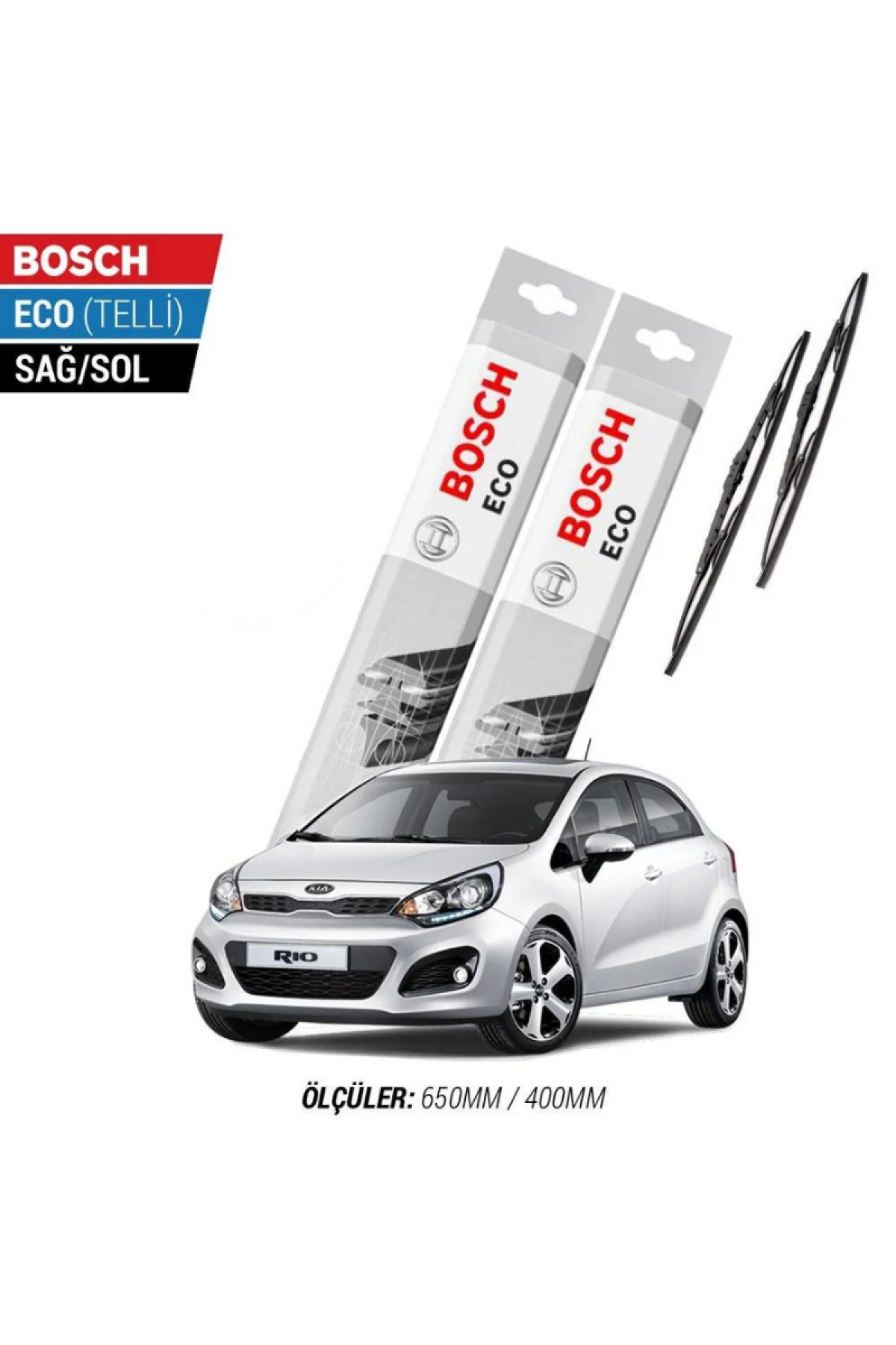Kia Rio 2013 Model Silecek Takımı Bosch Eco (Telli)