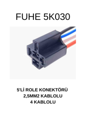 5K030 5'Lİ ROLE KONEKTÖRÜ 2,5MM2 KABLOLU -4 KABLOLU