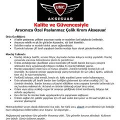 Renault Megane 4 Krom Cam Çerçevesi Paslanmaz Çelik