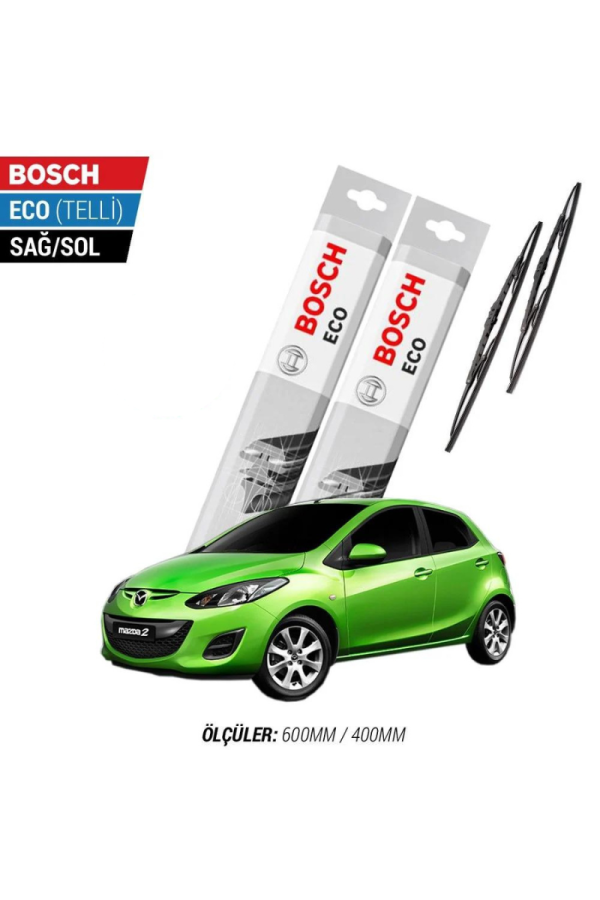 Mazda 2 2010 Model Silecek Takımı Bosch Eco (Telli)
