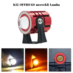 k12 mercekli led Mini sürüş işık LED projektör Lens yardımcı spot lamba 1 adet