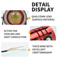 k12 mercekli led Mini sürüş işık LED projektör Lens yardımcı spot lamba 1 adet
