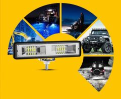 12V -48 WATT GÜNDÜZ LED Lİ ÇAKARLI OFROAD LED PROJEKTÖR