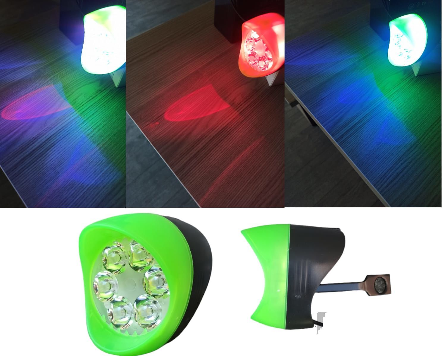 12V- 5 FONKSİYONLU RGB  ARAÇ MOTOSİKLET VE BİSİKLET LED LAMBA  (1 ADET)