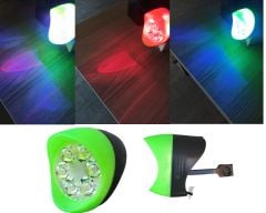 12V- 5 FONKSİYONLU RGB  ARAÇ MOTOSİKLET VE BİSİKLET LED LAMBA  (1 ADET)