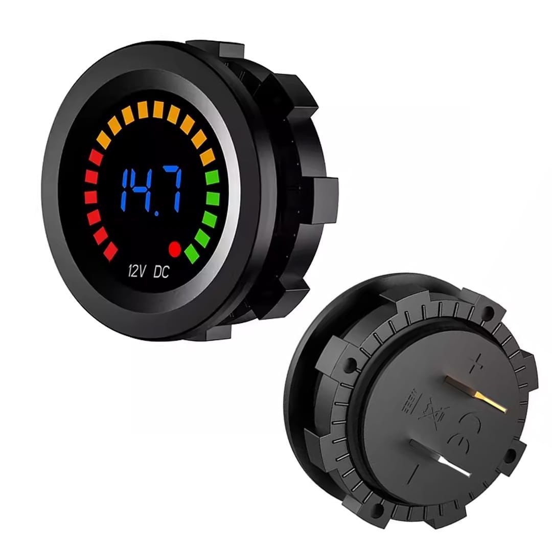 PowerMaster IC-230E 6-18 Volt Voltmetre Pano Tipi Akü Göstergeli 28 Mm