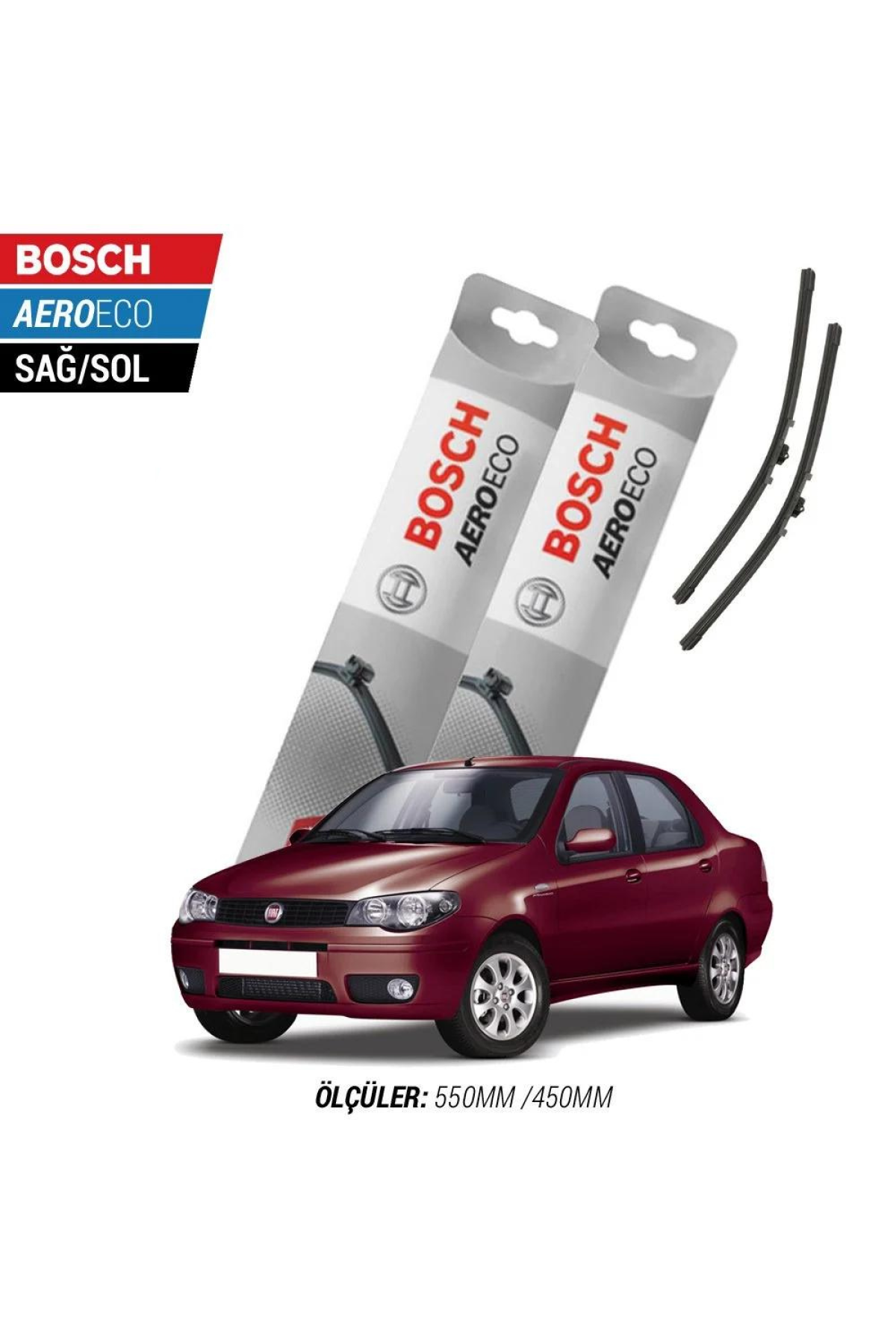 Fiat Albea 2003 Model Bosch Aeroeco Muz Silecek Takımı