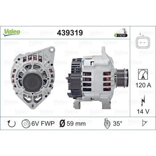 ALTERNATOR 120A RENAULT MEGANE 1.9 DTI 00-03-439319 2542466 -8200 054588