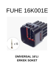 16K001E ÜNİVERSAL 16'LI ERKEK SOKET