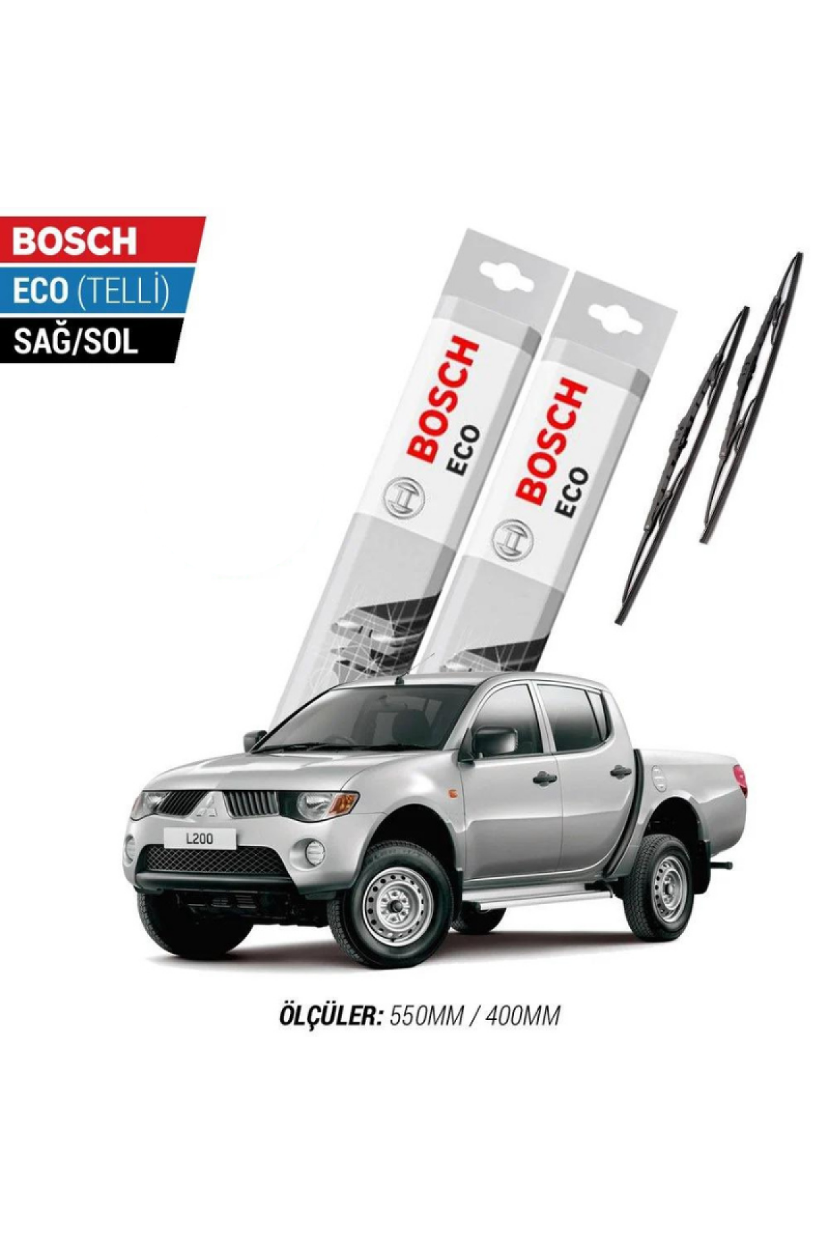 Mitsubishi L200 2010 Model Silecek Takımı Bosch Eco (Telli)
