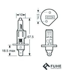 12V H1 55W FAR VE SİS AMPULÜ STANDART R448