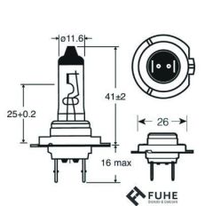H7 12V  FAR VE SİS AMPULÜ STANDART  R477