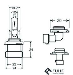 HB3A 12V PLASTİK DÜZ SOKETLİ STANDART  R9005XS