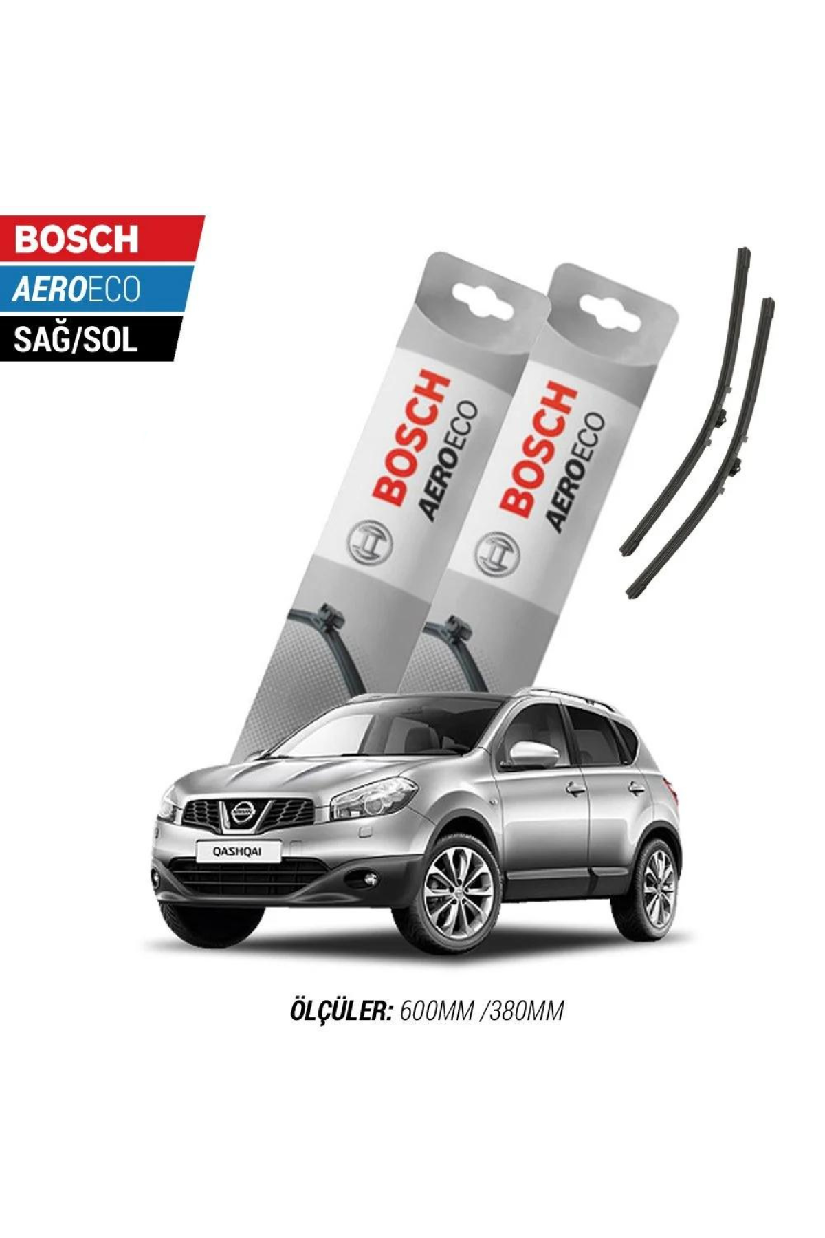 Nissan Qashqai 2008 Model Bosch Aeroeco Muz Silecek Takımı