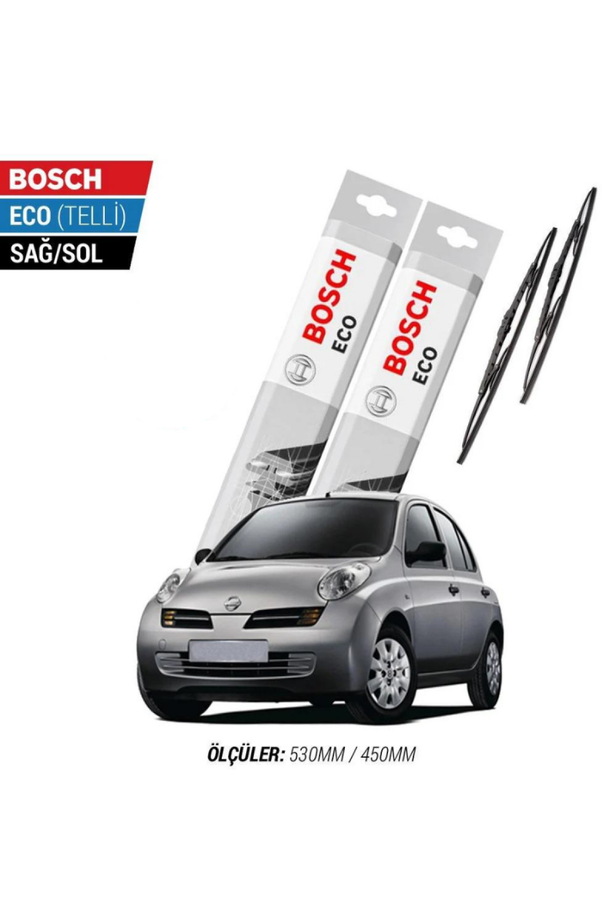 Nissan Micra 2008 Model Silecek Takımı Bosch Eco (Telli)
