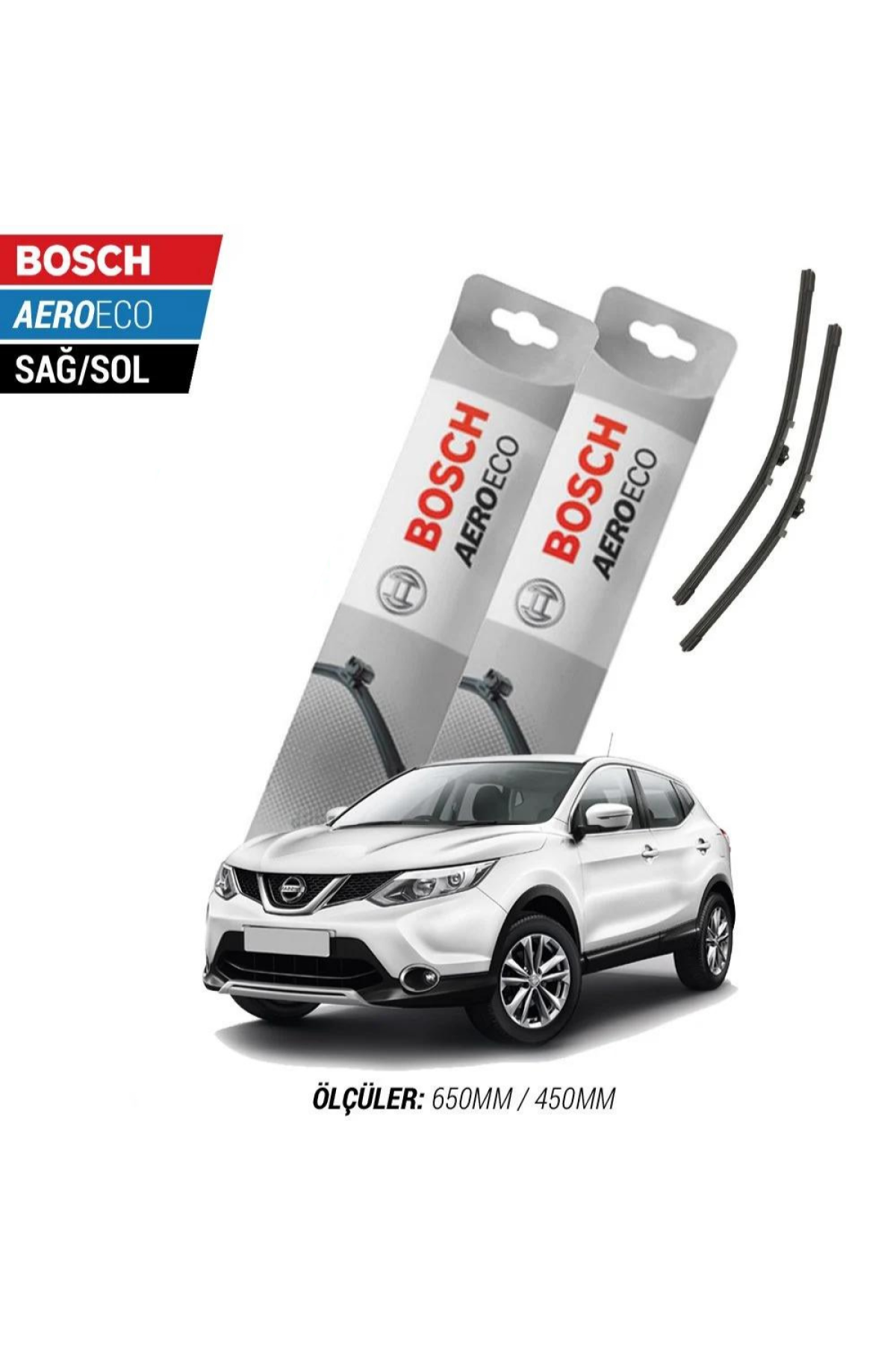 Nissan Qashqai 2017 Model Bosch Aeroeco Muz Silecek Takımı