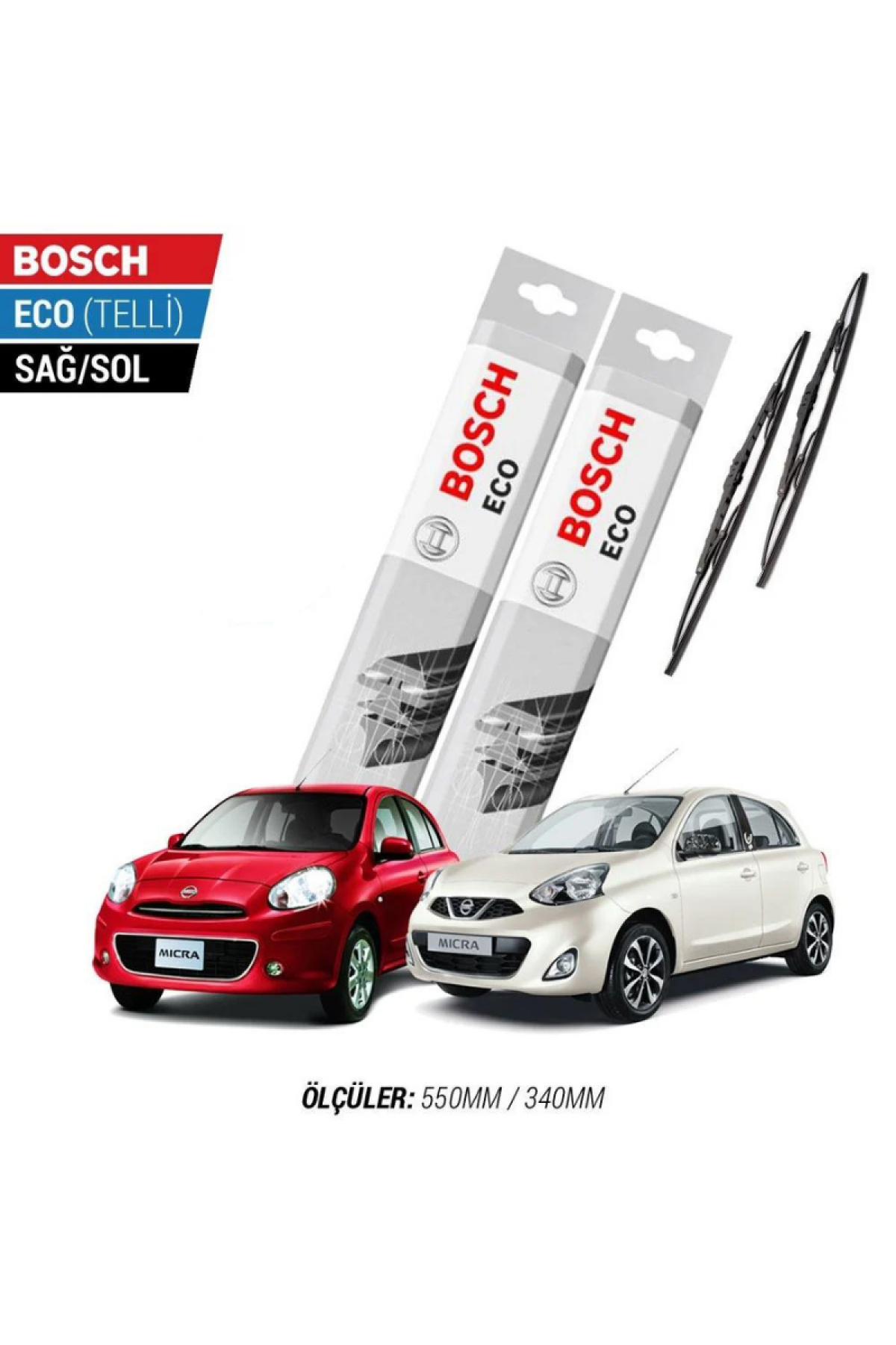 Nissan Micra 2015 Model Silecek Takımı Bosch Eco (Telli)