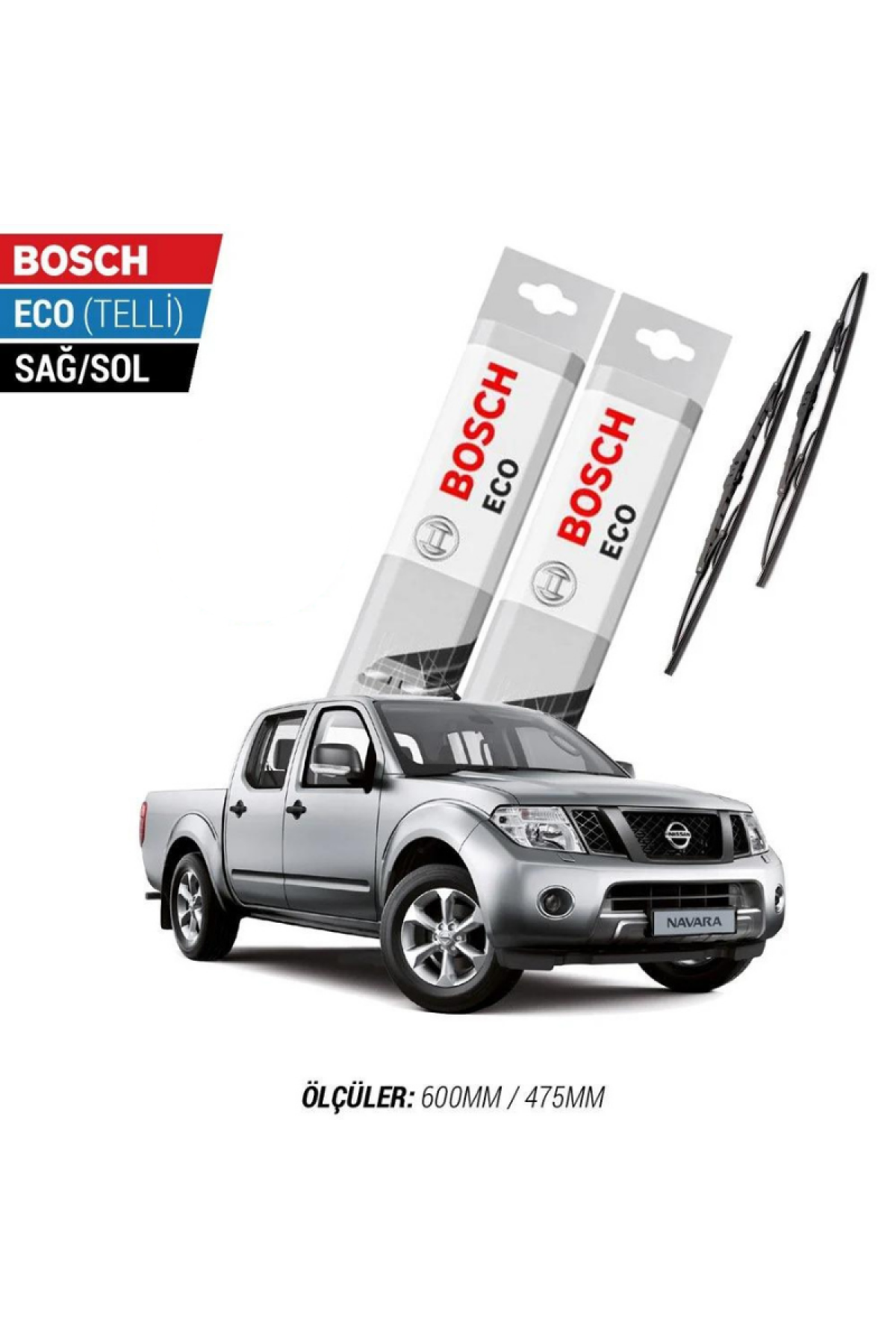 Nissan Navara 2008 Model Silecek Takımı Bosch Eco (Telli)
