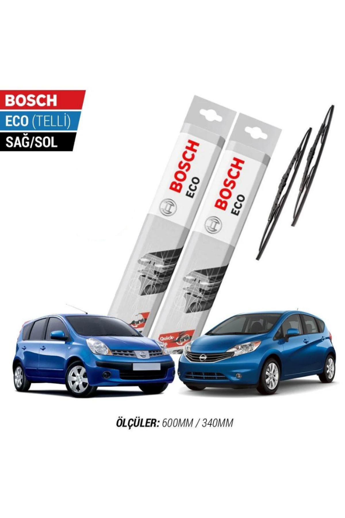 Nissan Note 2012 Model Silecek Takımı Bosch Eco (Telli)