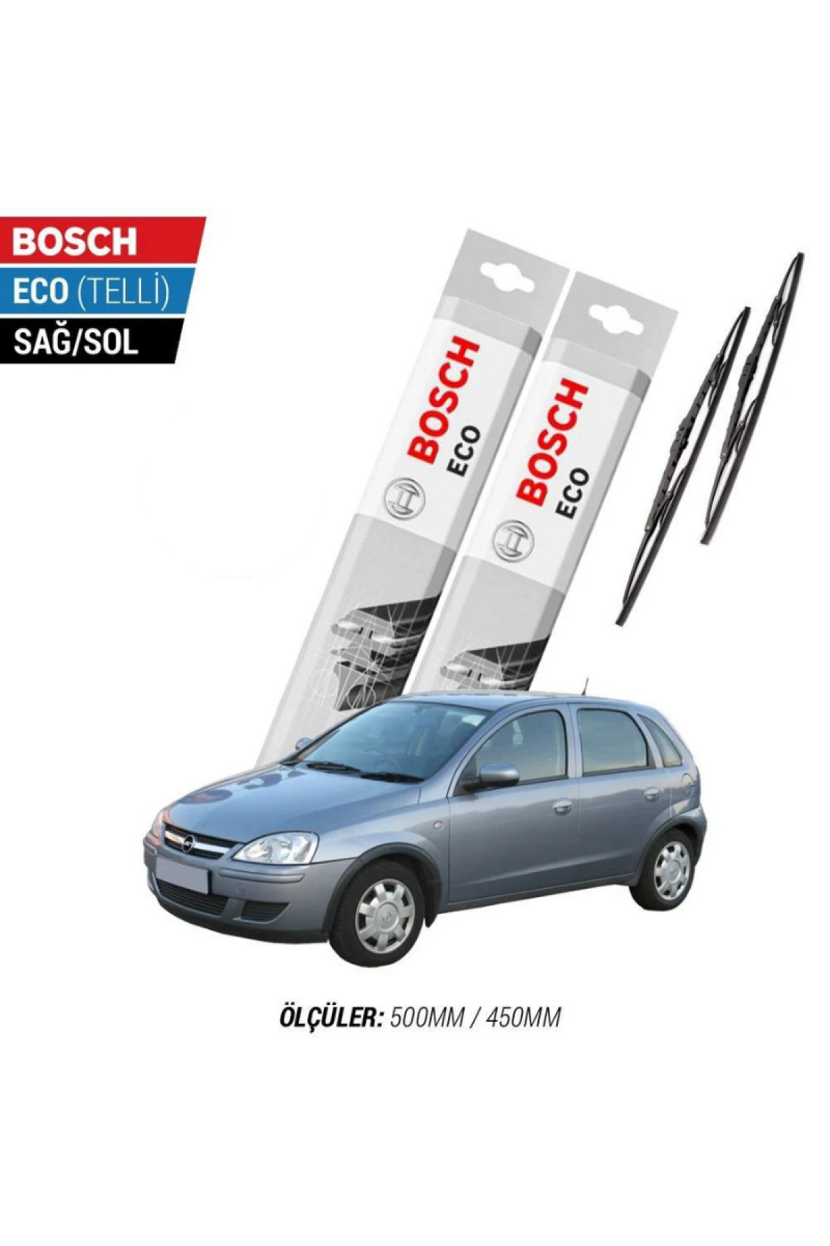 Opel Corsa C 2004 Model Silecek Takımı Bosch Eco (Telli)