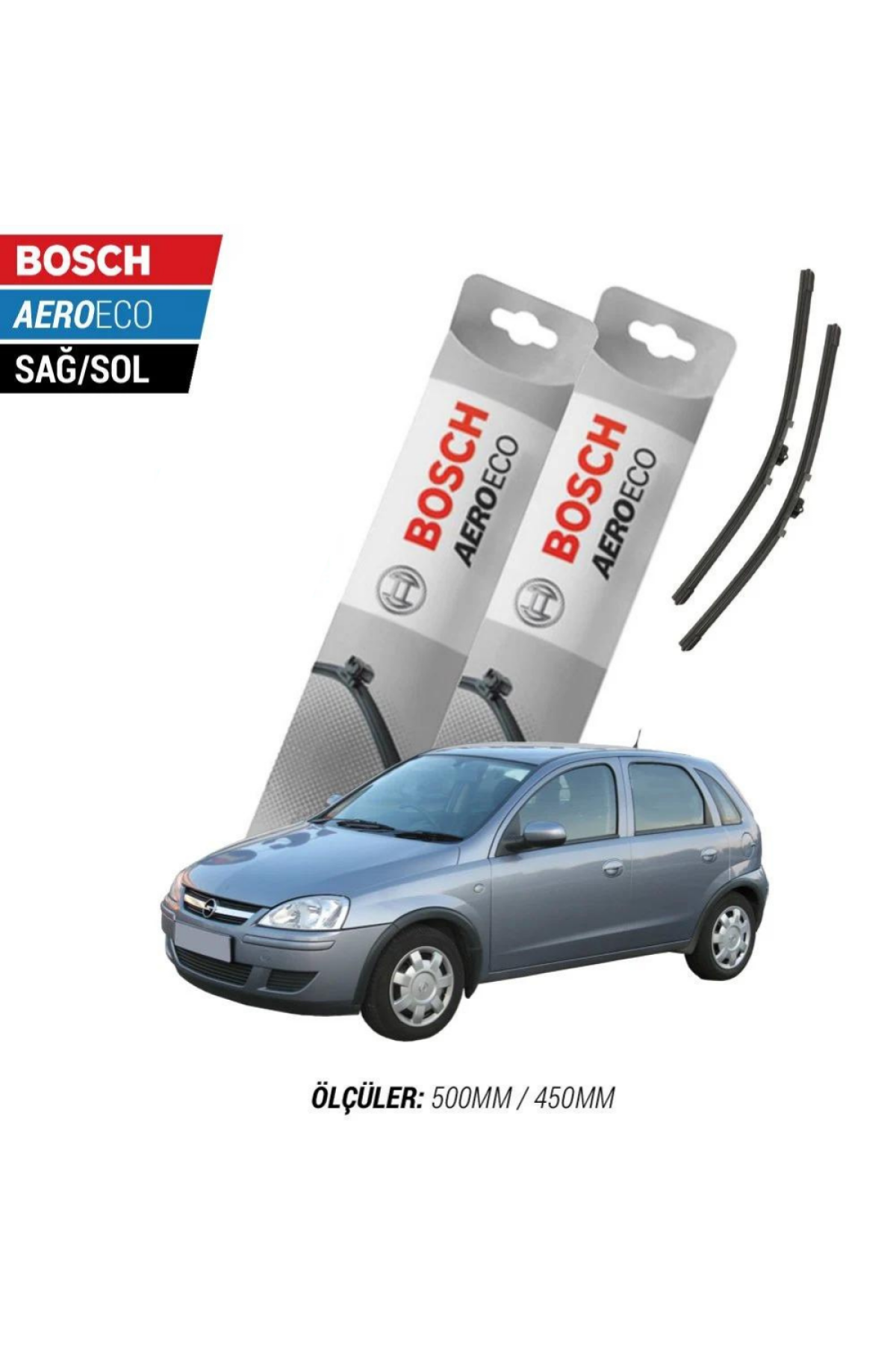Opel Corsa C 2005 Model Bosch Aeroeco Muz Silecek Takımı
