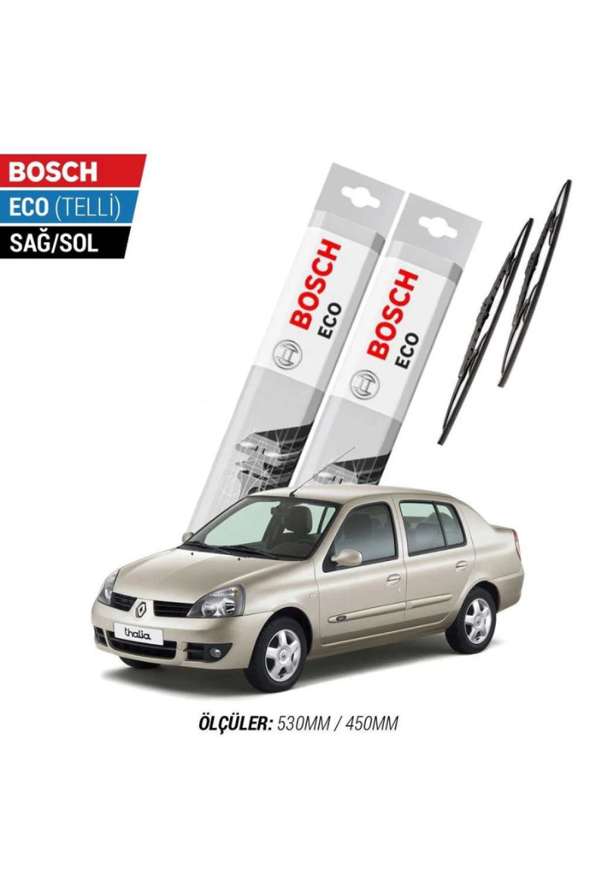 Renault Symbol 2006 Model Silecek Takımı Bosch Eco (Telli)