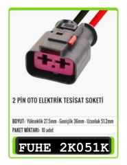2K051K 2 PİN OTO ELEKTRİK TESİSAT SOKETİ