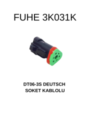 3K031K DT06-3S DEUTSCH SOKET KABLOSUZ KABLOLU