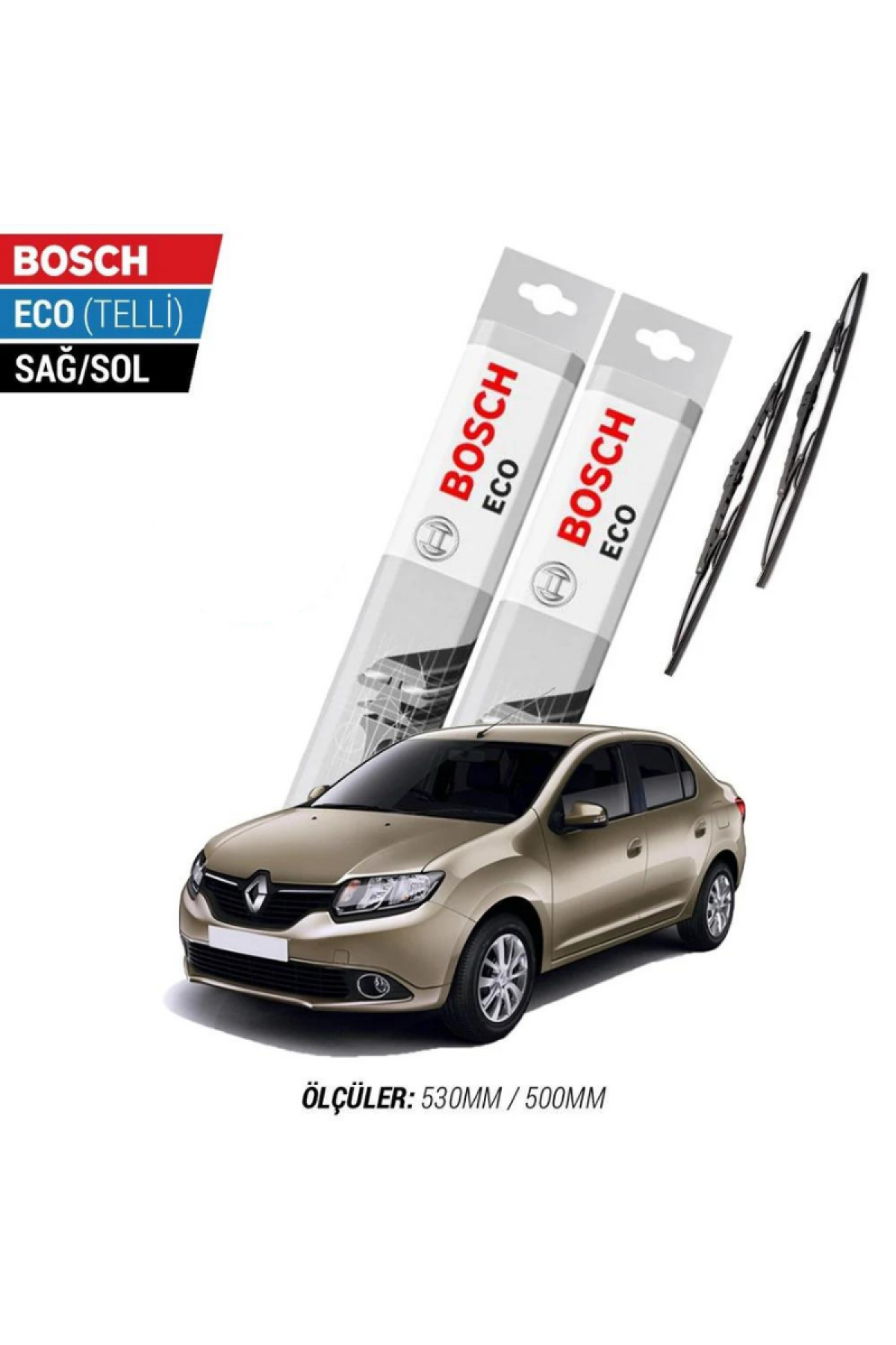 Renault Symbol 2016 Model Silecek Takımı Bosch Eco (Telli)