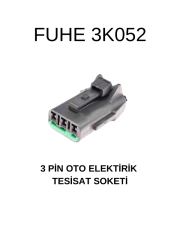 3K052 3 PİN OTO ELEKTRİK TESİSAT SOKETİ