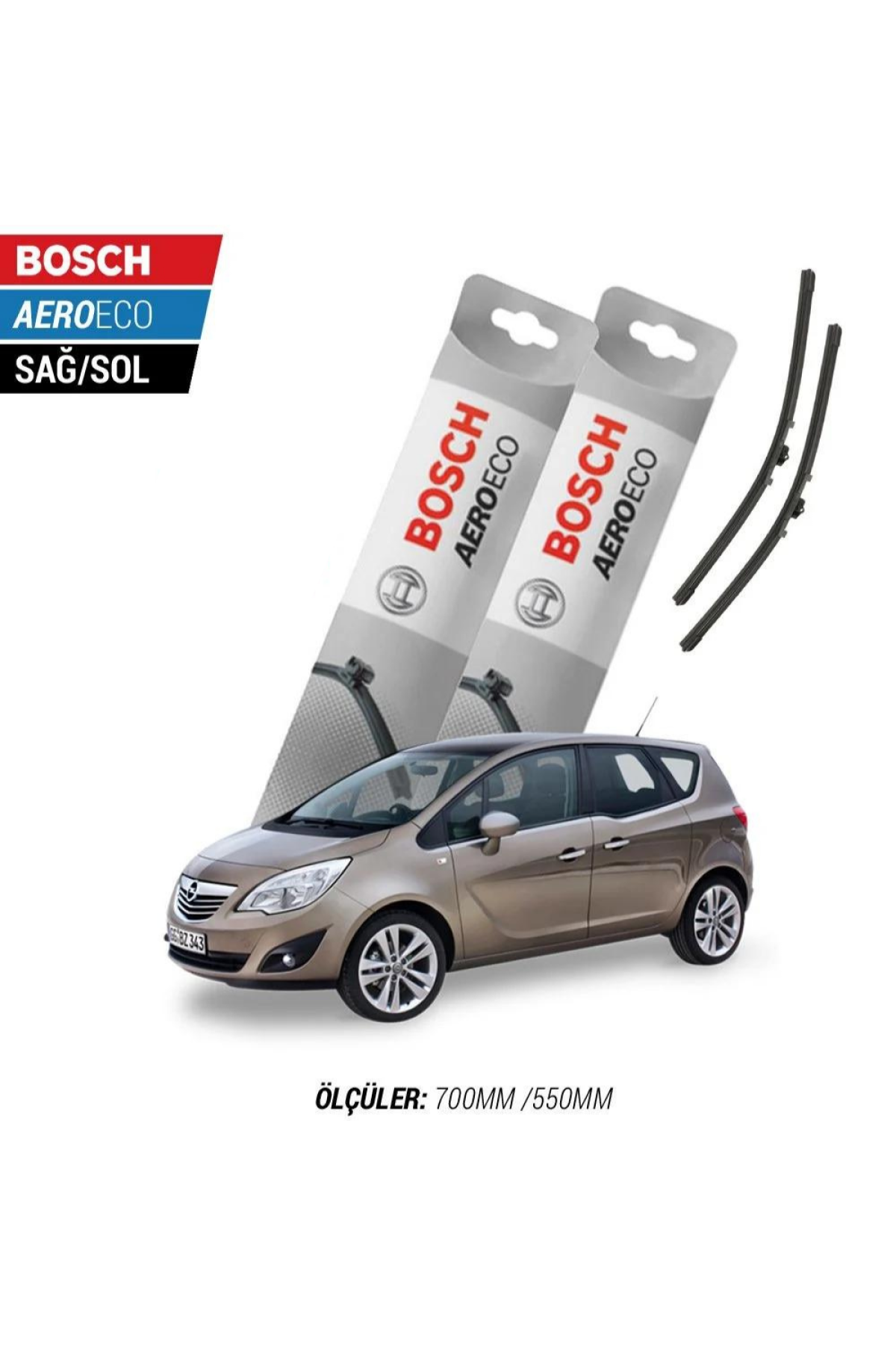Opel Meriva 2012 Model Bosch Aeroeco Muz Silecek Takımı