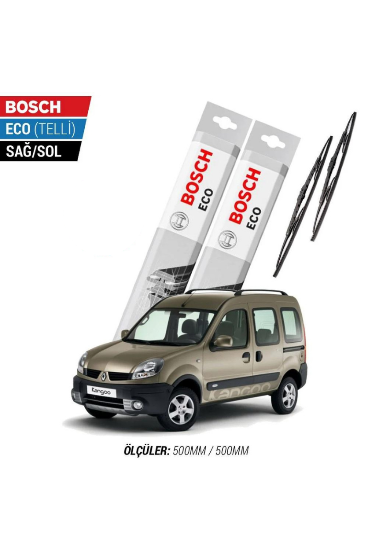 Renault Kangoo 2001 Model Silecek Takımı Bosch Eco (Telli)