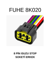 8K020 8 PİN ISUZU STOP SOKETİ ERKEK