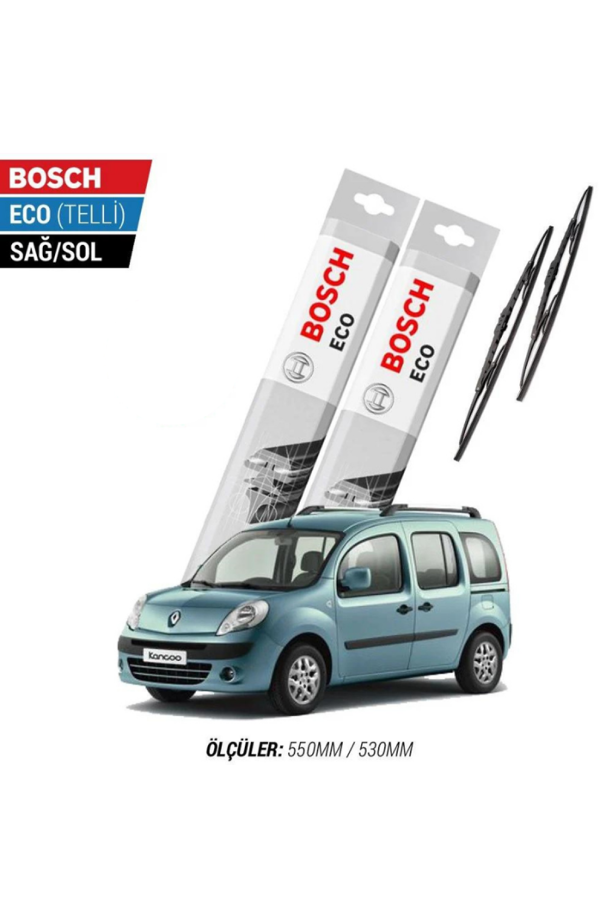 Renault Kangoo 2010 Model Silecek Takımı Bosch Eco (Telli)