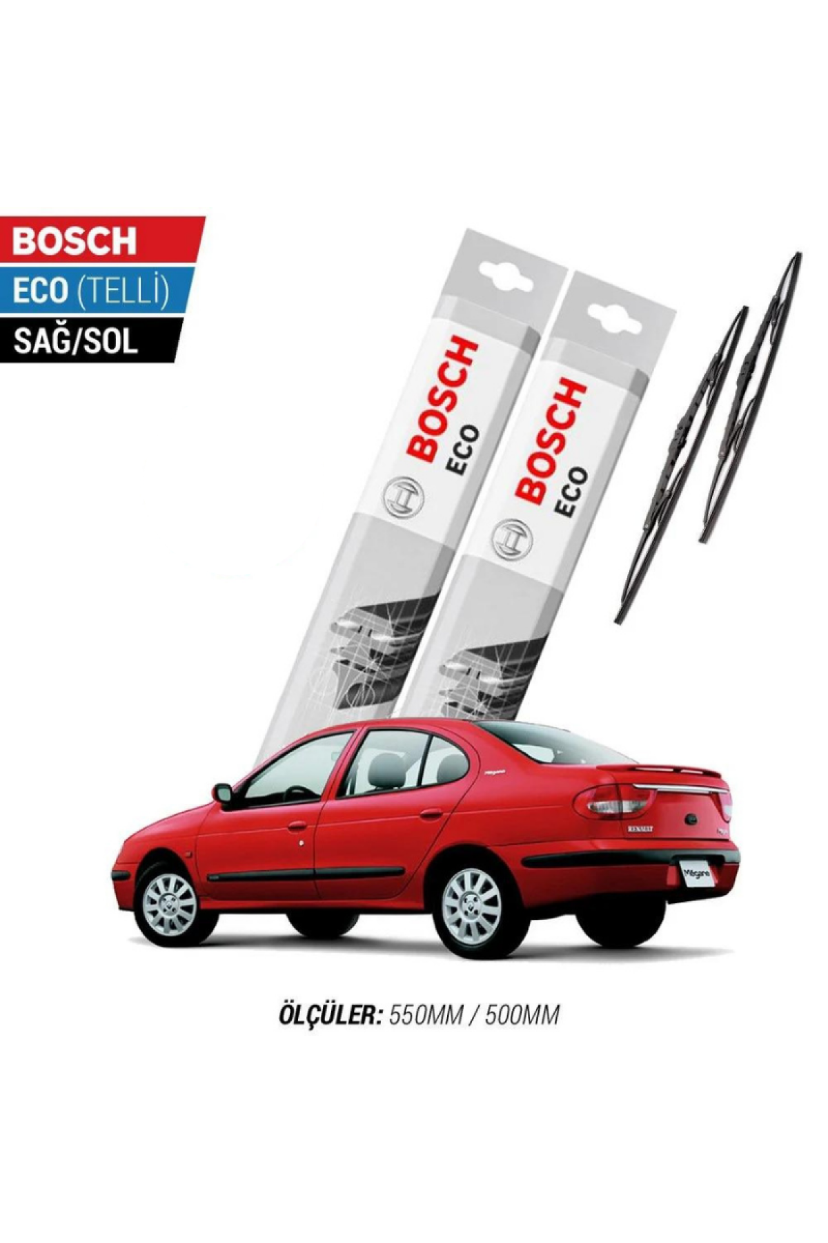 Renault Megane 1 2000 Model Silecek Takımı Bosch Eco (Telli)