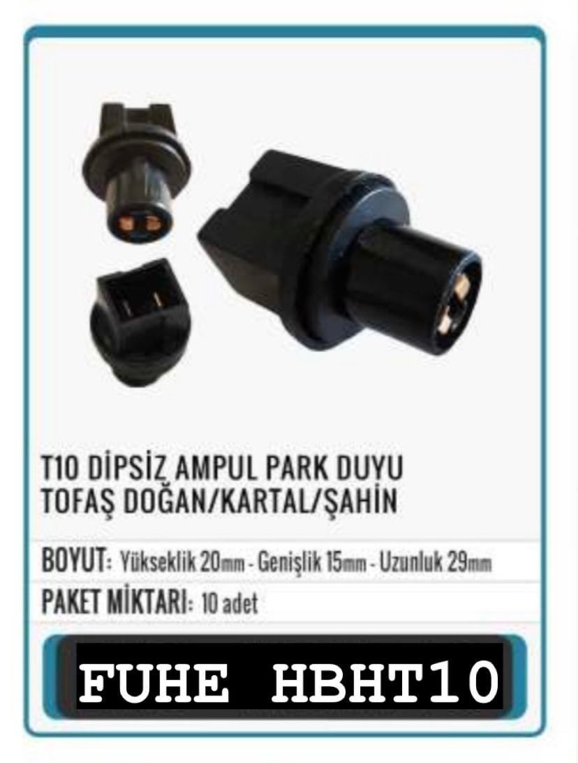 HBT10  5W PARK AMPUL DUY SOKETİ
