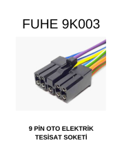 9K003 9 PİN OTO ELEKTRİK TESİSAT SOKETİ