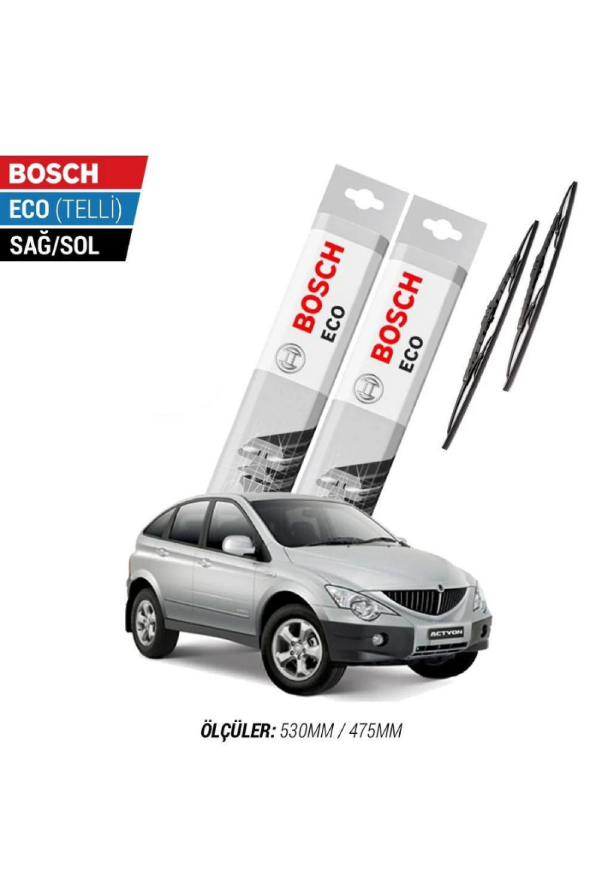 Ssangyong Actyon 2011 Model Silecek Takımı Bosch Eco (Telli)