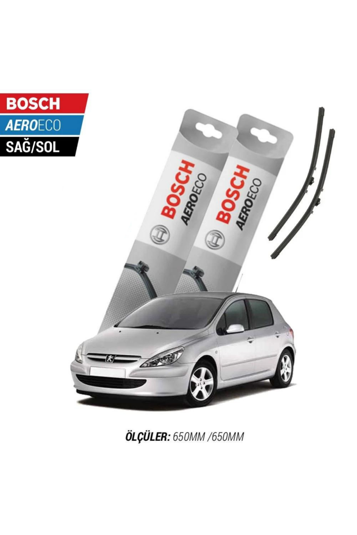 Peugeot 307 2003 Model Bosch Aeroeco Muz Silecek Takımı