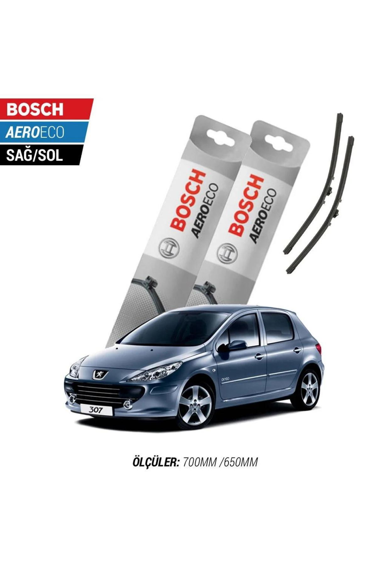 Peugeot 307 2006 Model Bosch Aeroeco Muz Silecek Takımı