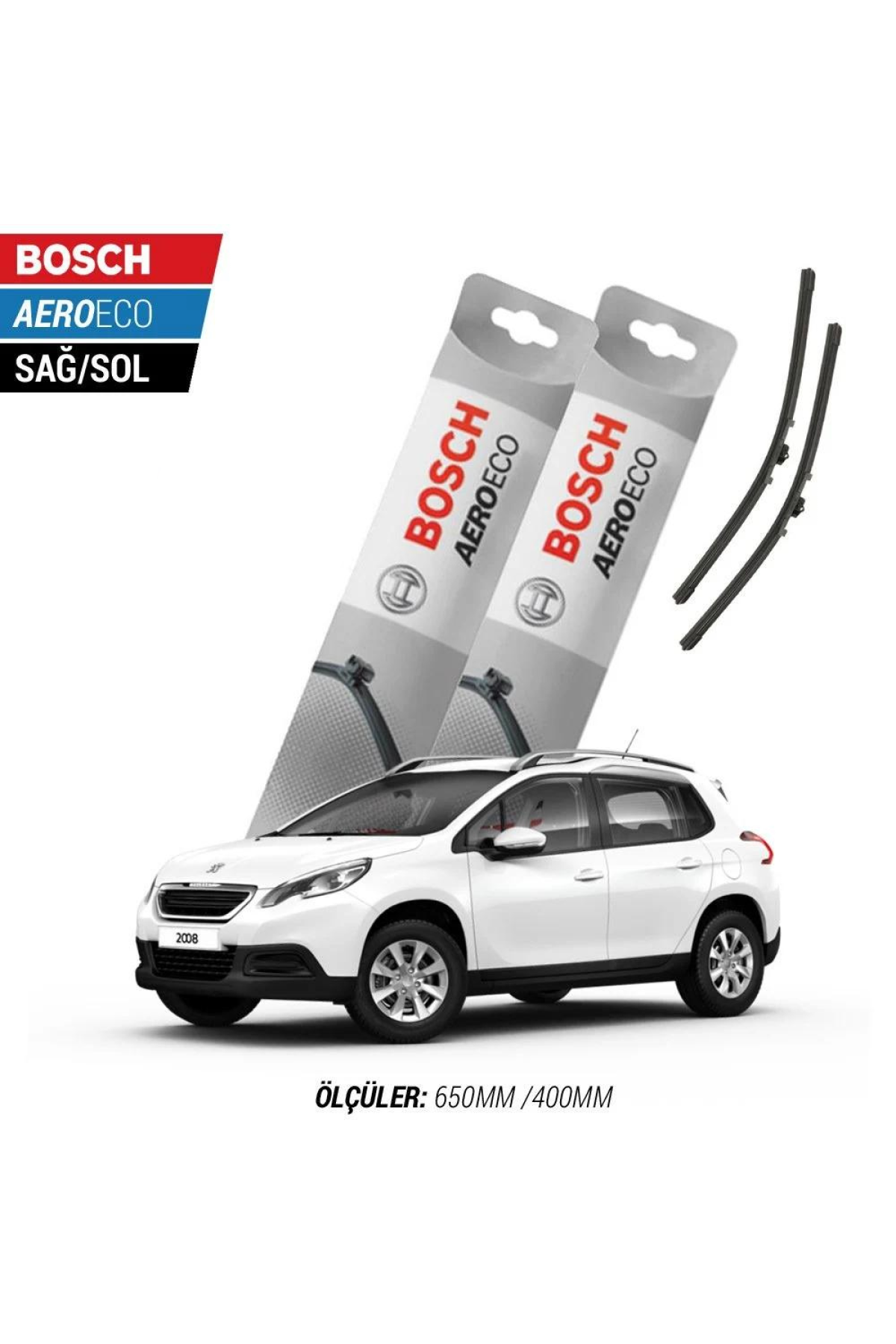 Peugeot 2008 2018 Model Bosch Aeroeco Muz Silecek Takımı
