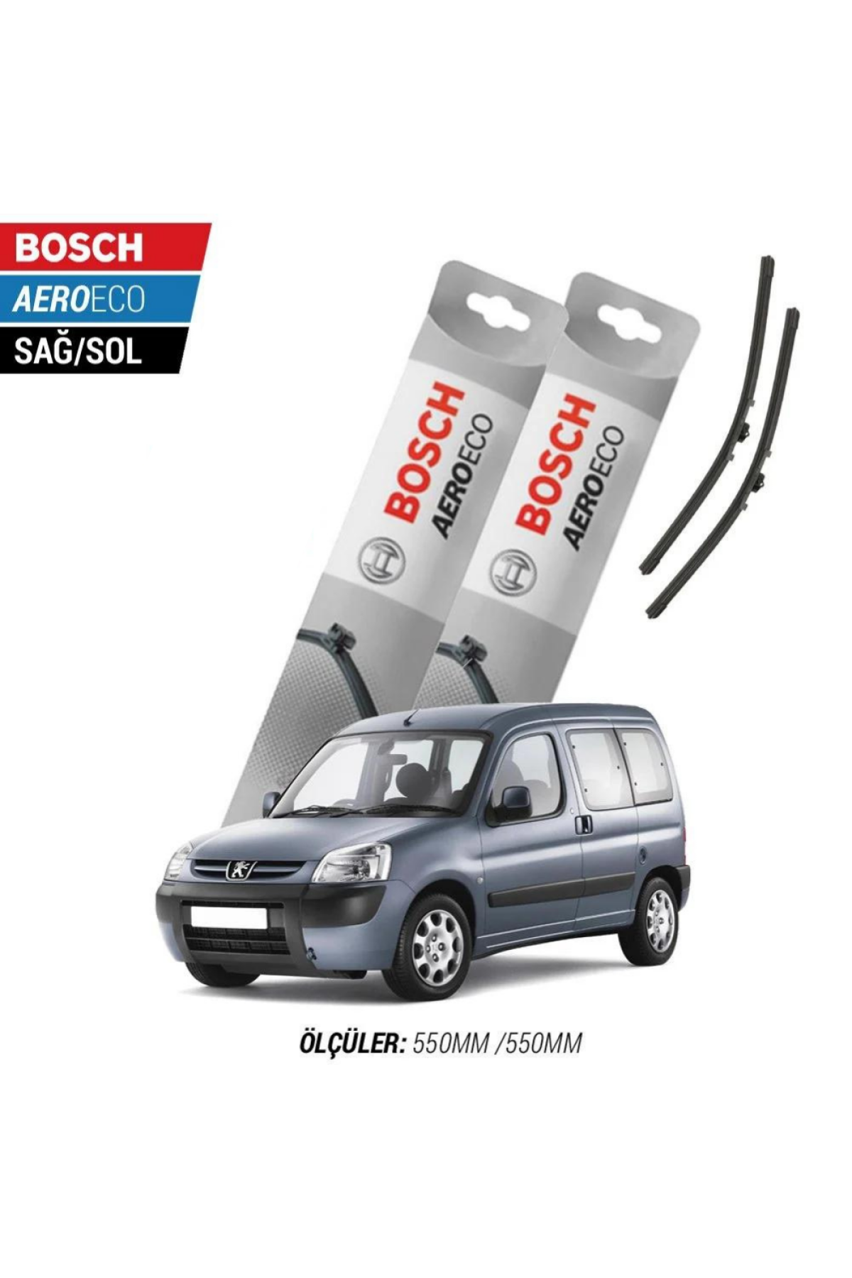 Peugeot Partner 2002 Model Bosch Aeroeco Muz Silecek Takımı