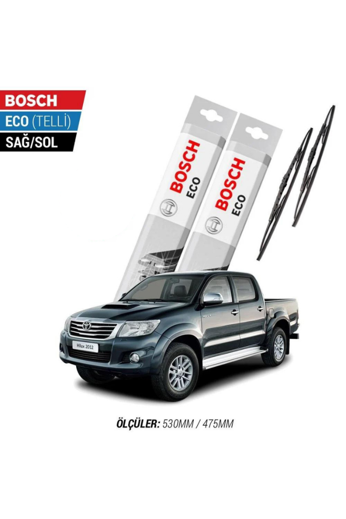 Toyota Hilux 2013 Model Silecek Takımı Bosch Eco (Telli)