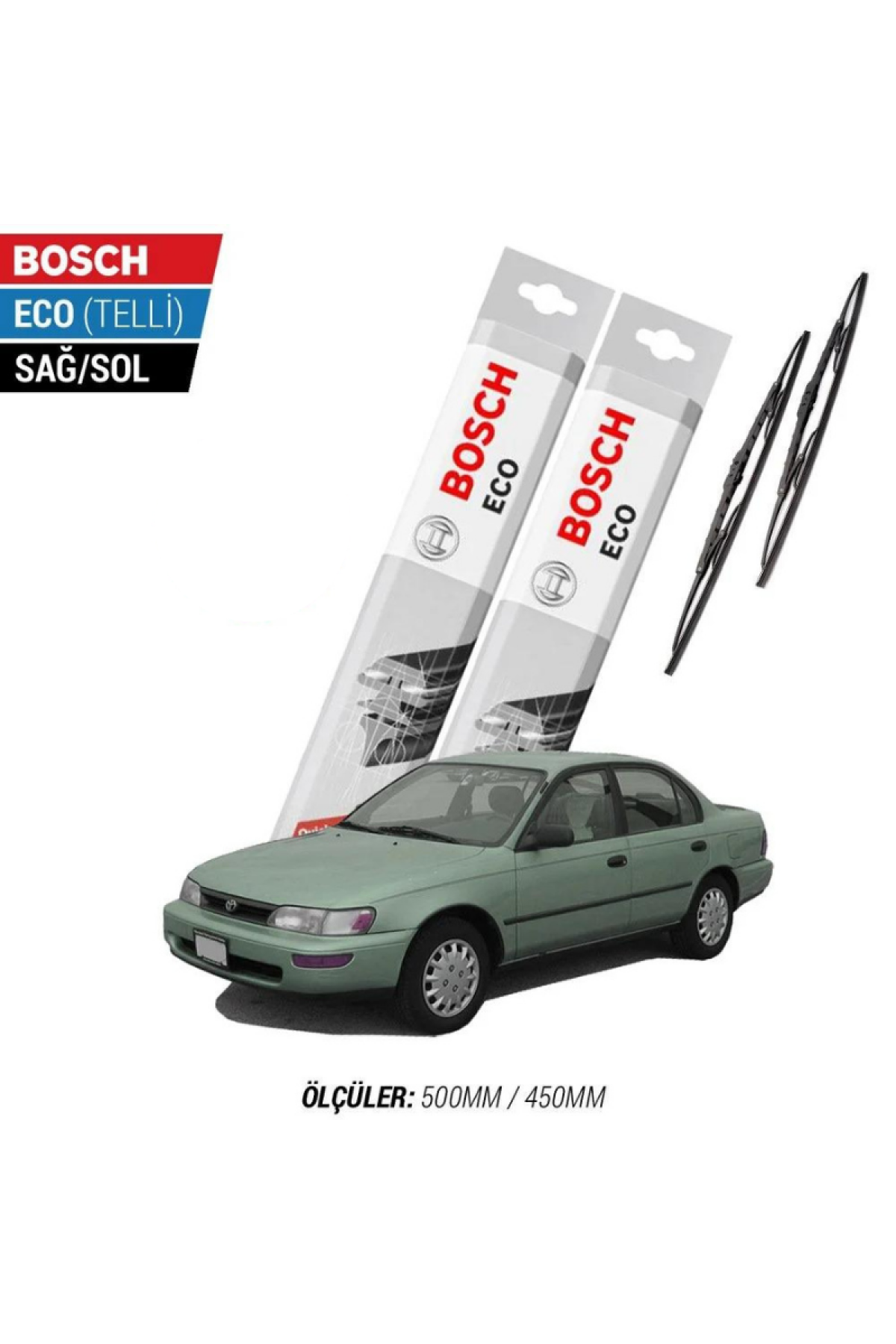 Toyota Corolla 1999 Model Silecek Takımı Bosch Eco (Telli)