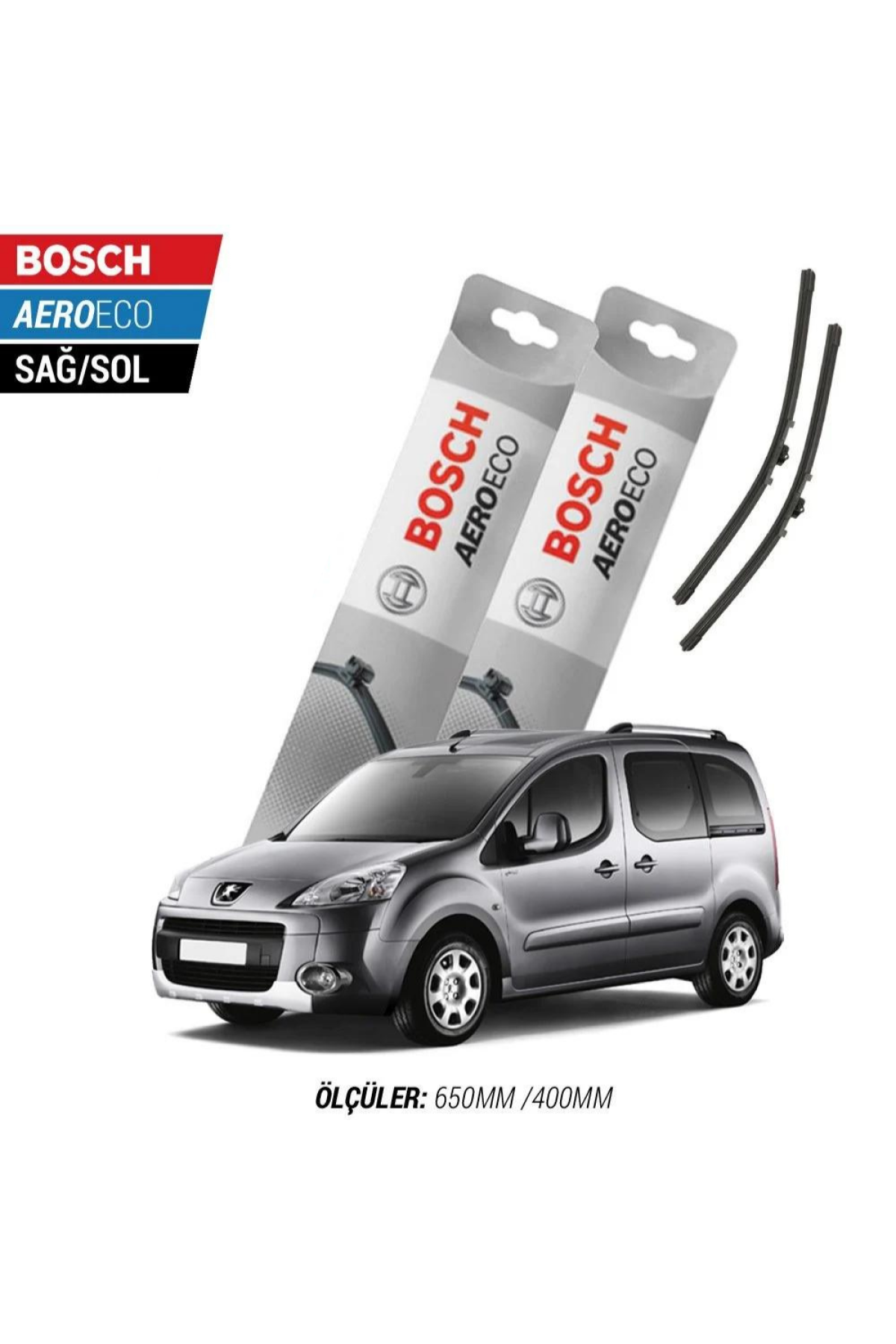 Peugeot Partner 2016 Model Bosch Aeroeco Muz Silecek Takımı