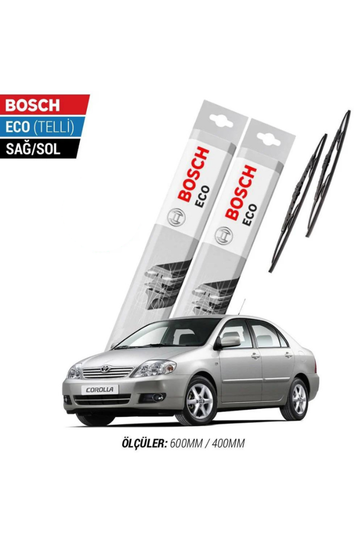 Toyota Corolla 2006 Model Silecek Takımı Bosch Eco (Telli)