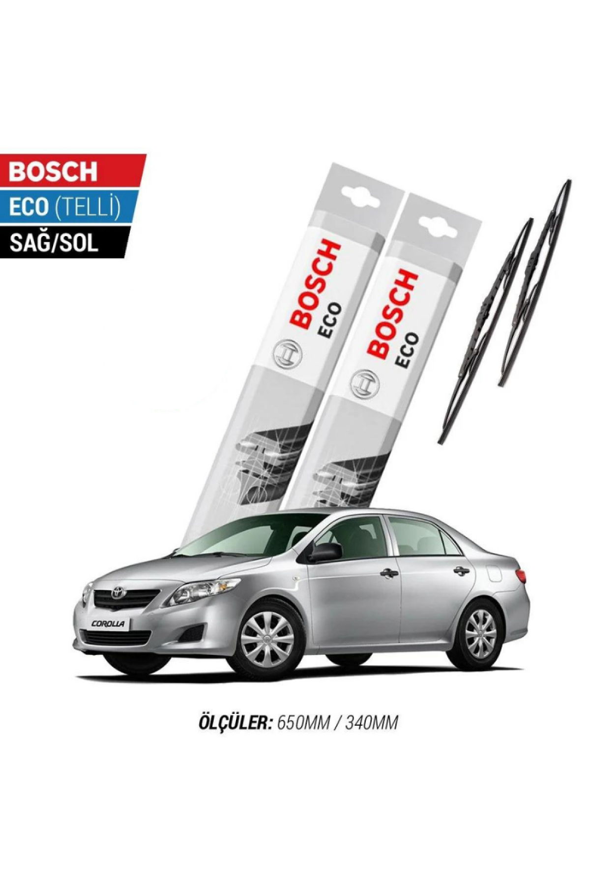Toyota Corolla 2010 Model Silecek Takımı Bosch Eco (Telli)
